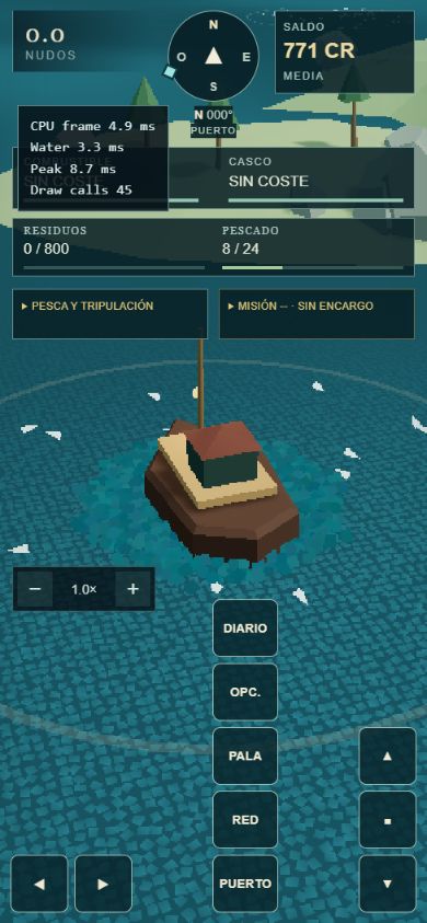 Interfaz móvil de la primera versión conservada